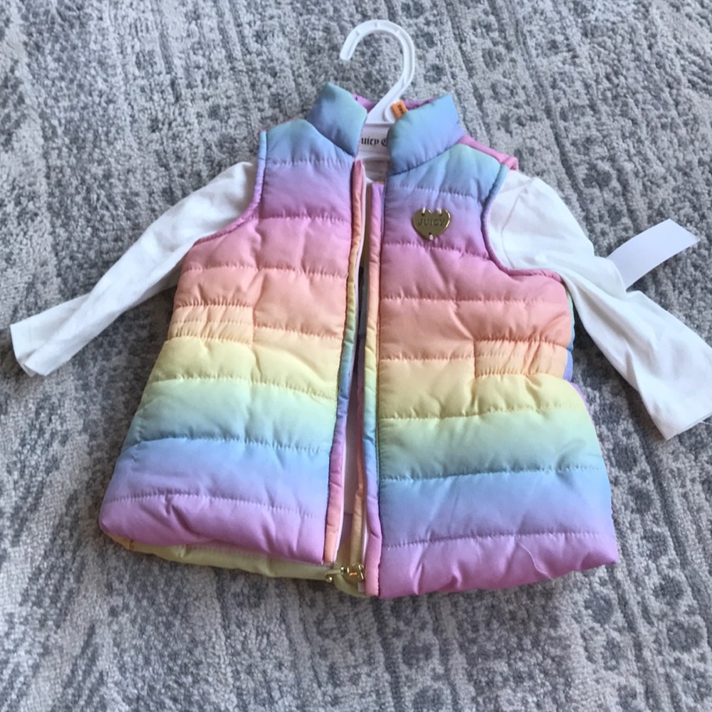 NWT Juicy Couture 12 mo. vest and long sleeve tee